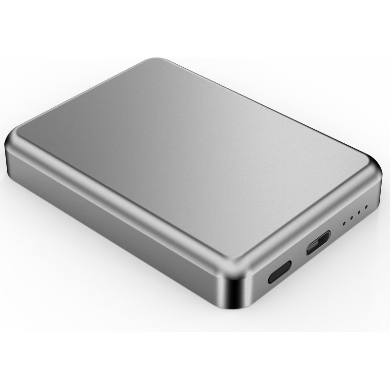 BIG BEN FPMSPBMINI5A15WS chargeur d'appareils mobiles Smartphone Argent USB Recharge sans fil Charge rapide Intérieure