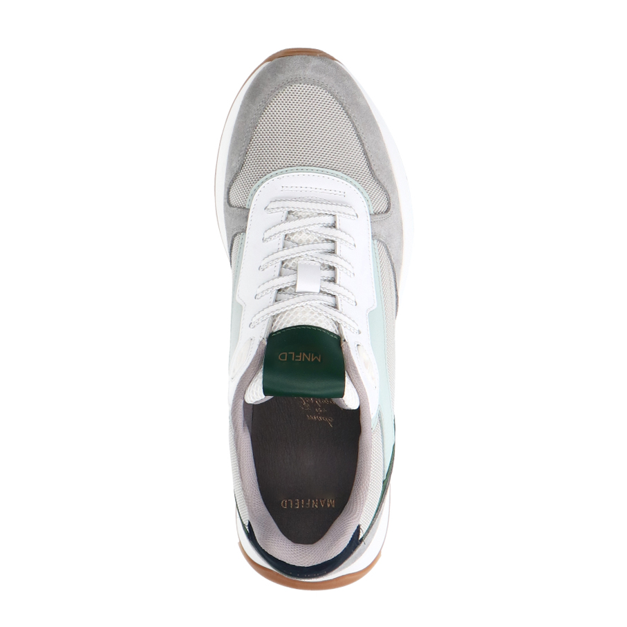 Grijze leren sneakers