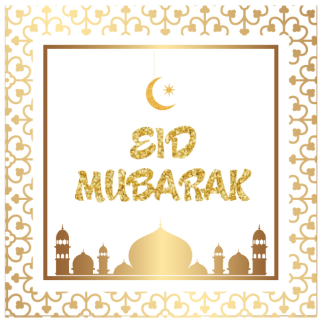 (44-tlg. Set) Ramadan Einweg Geschirr Bajram Party Tisch Dekoration - Eid Mubarak