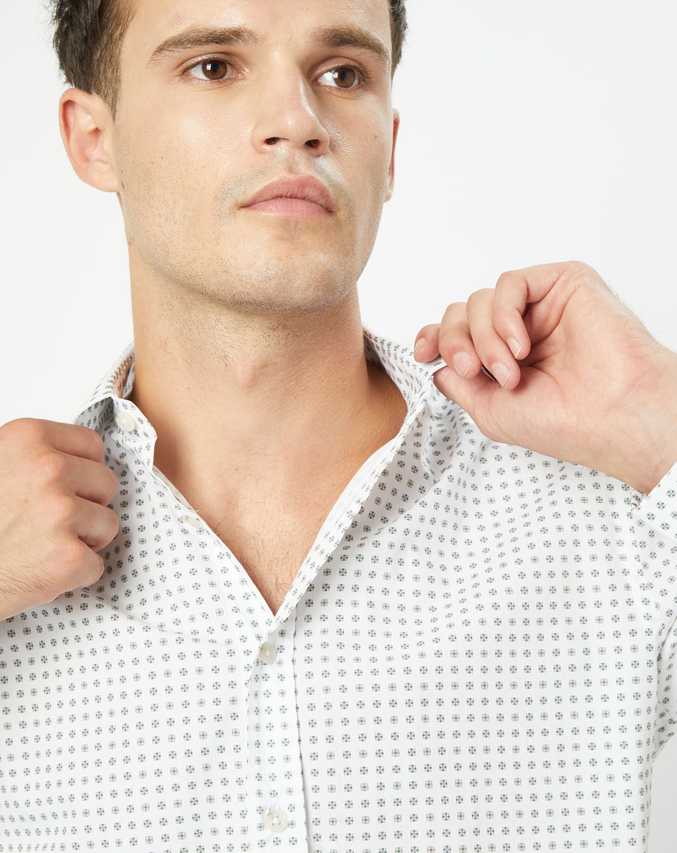 Hackett London Chemise Slim Fit imprimée foulard blanche