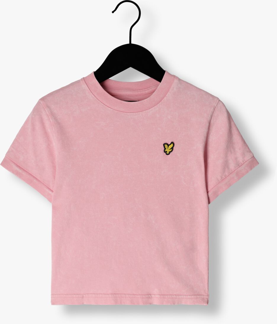 LYLE & SCOTT lichtroze lyle & scott t-shirt acid wash tonal ringer fitted tee