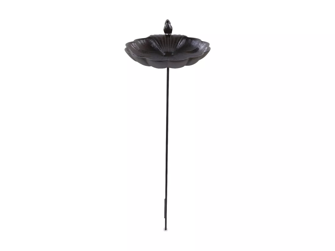 Abreuvoir oiseau sur pied fonte Fonte Marron - Décoration d'Autrefois