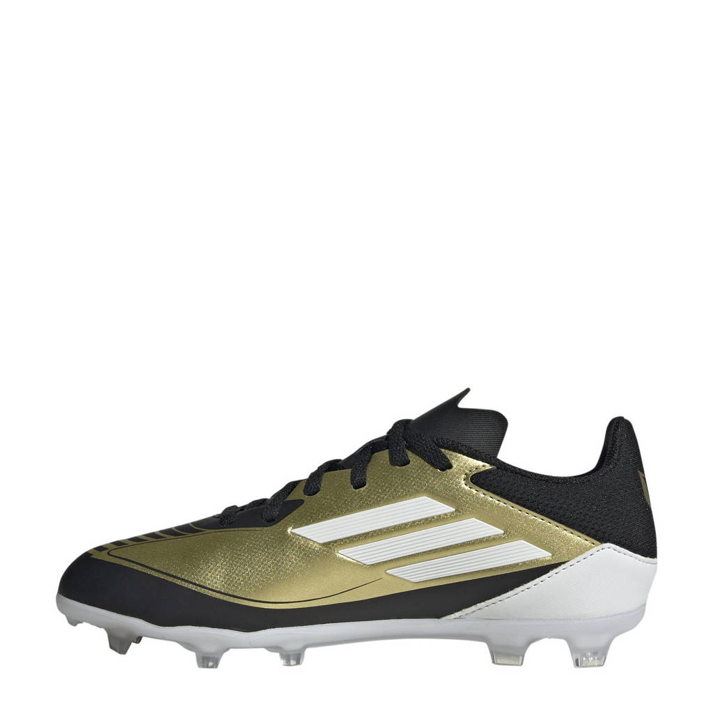 adidas F50 Leaguejunior voetbalschoenen goudmetallic/wit/zwart