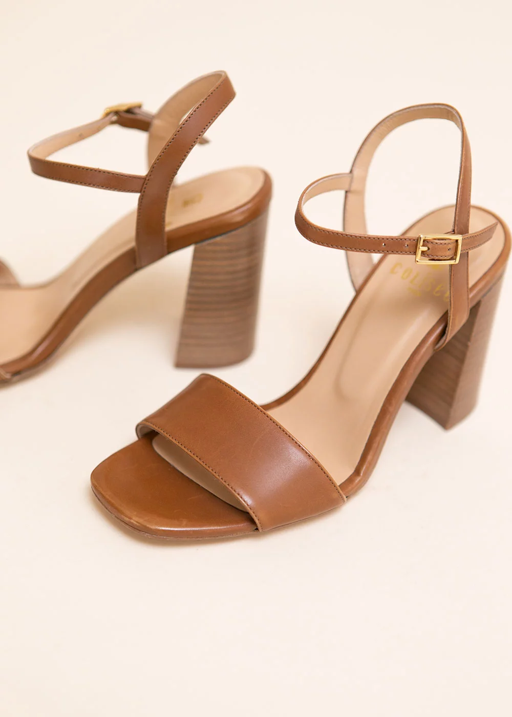 SANDALE JOY CUIR CAMEL