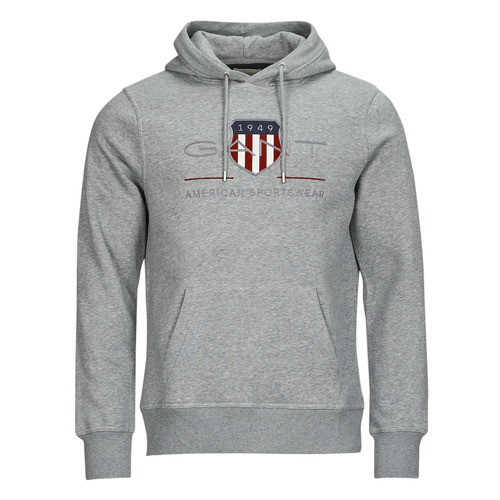 Gant - REG SHIELD HOODIE - Gris
