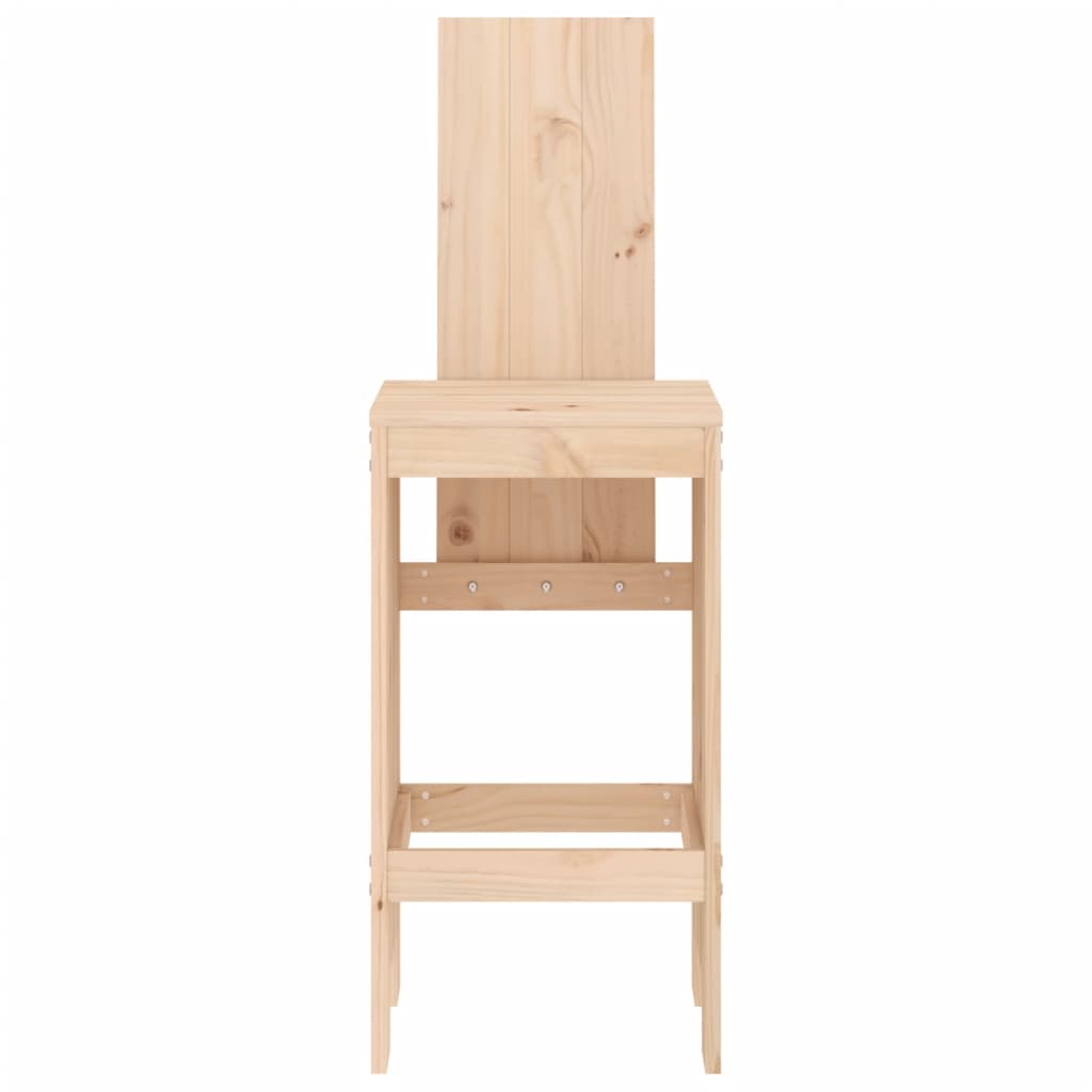 Tabourets de bar 2 pcs 40x42x120 cm bois massif de pin