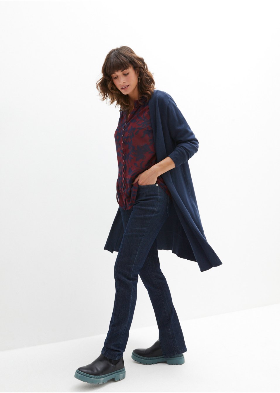 Chemisier en chiffon avec smocks