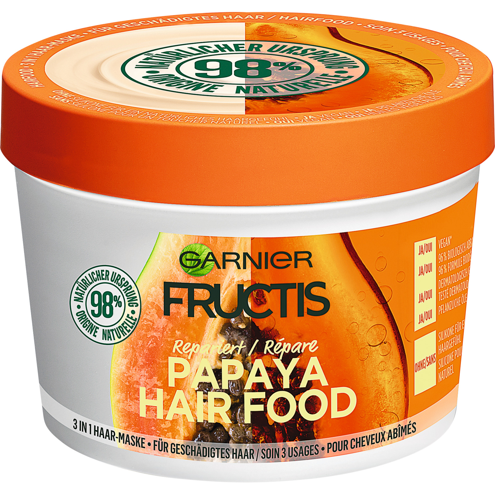Garnier Fructis Haarmaske Papaya Hair Food 390 ml