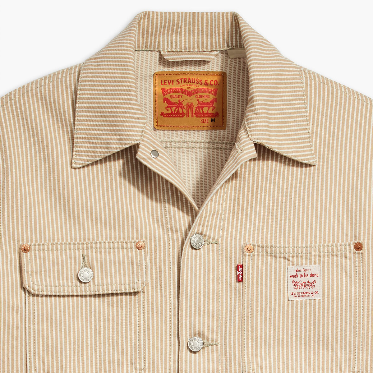 Colete listrado estilo caminhoneiro da Levi's