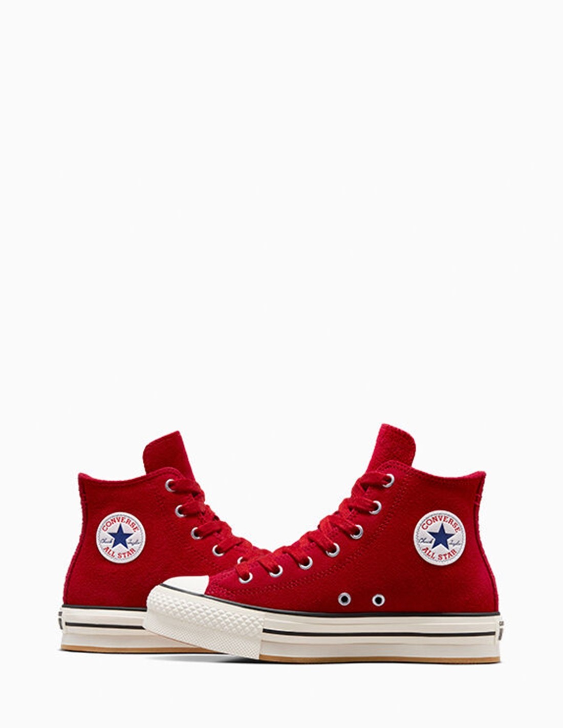 converse Sneakers Montantes Femme Ctas Eva Lift Hi Gym Rouge Daim