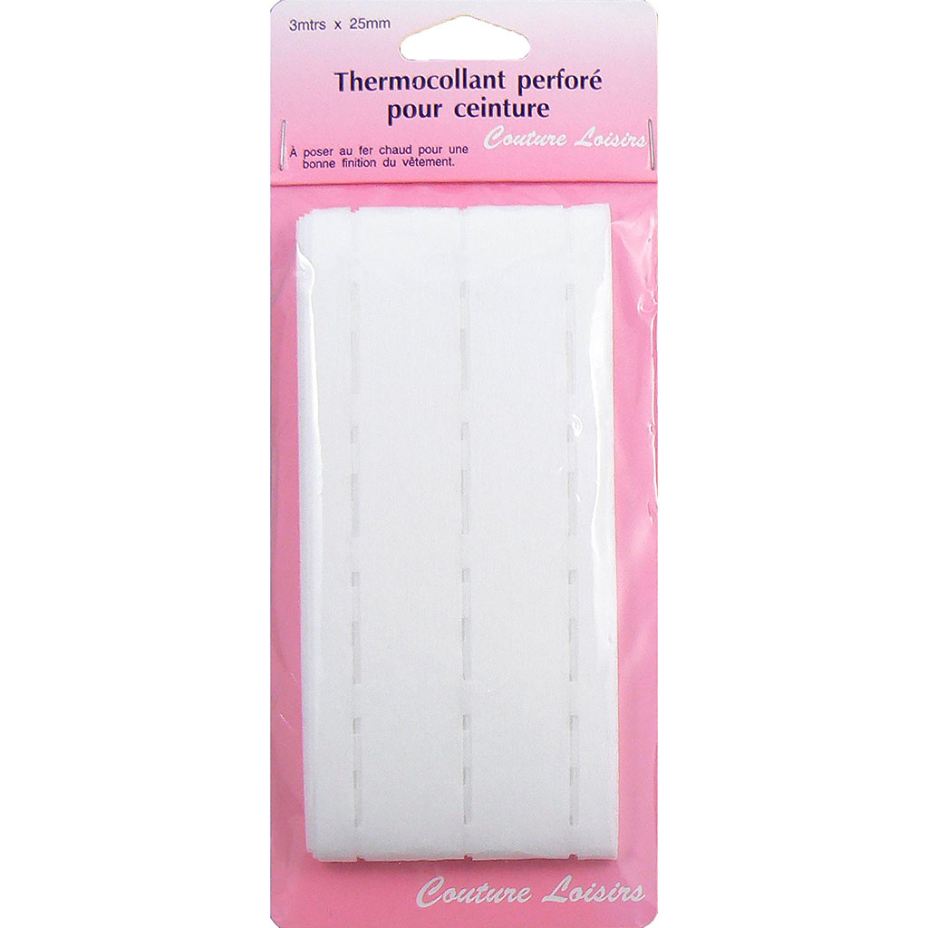 Bande thermocollante perforée 25mm x 3m