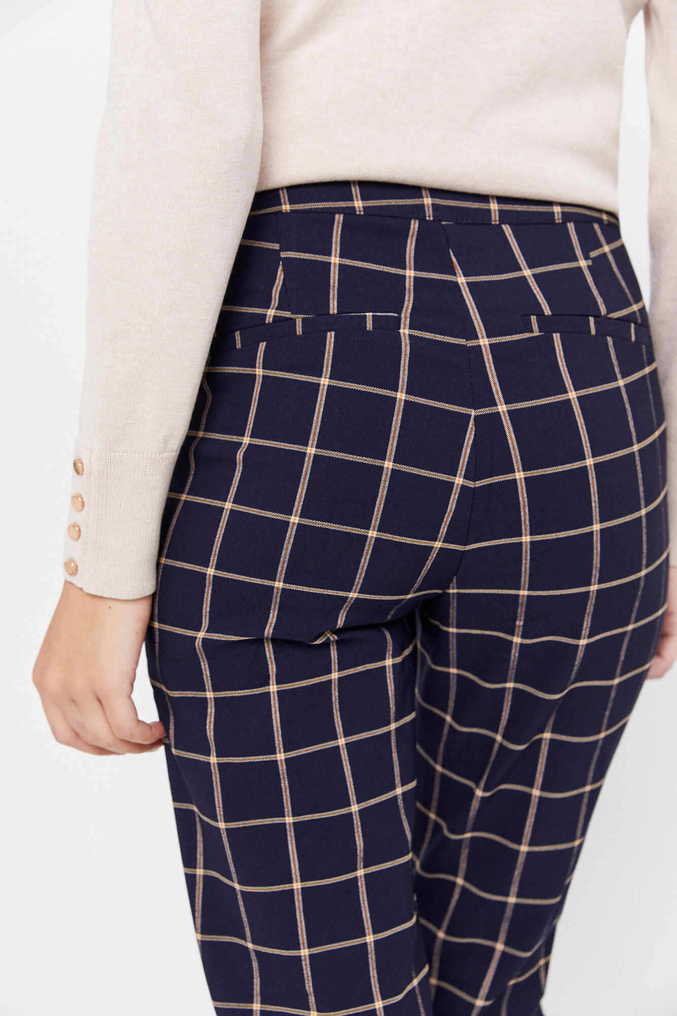 Calça skinny - Estampa bege