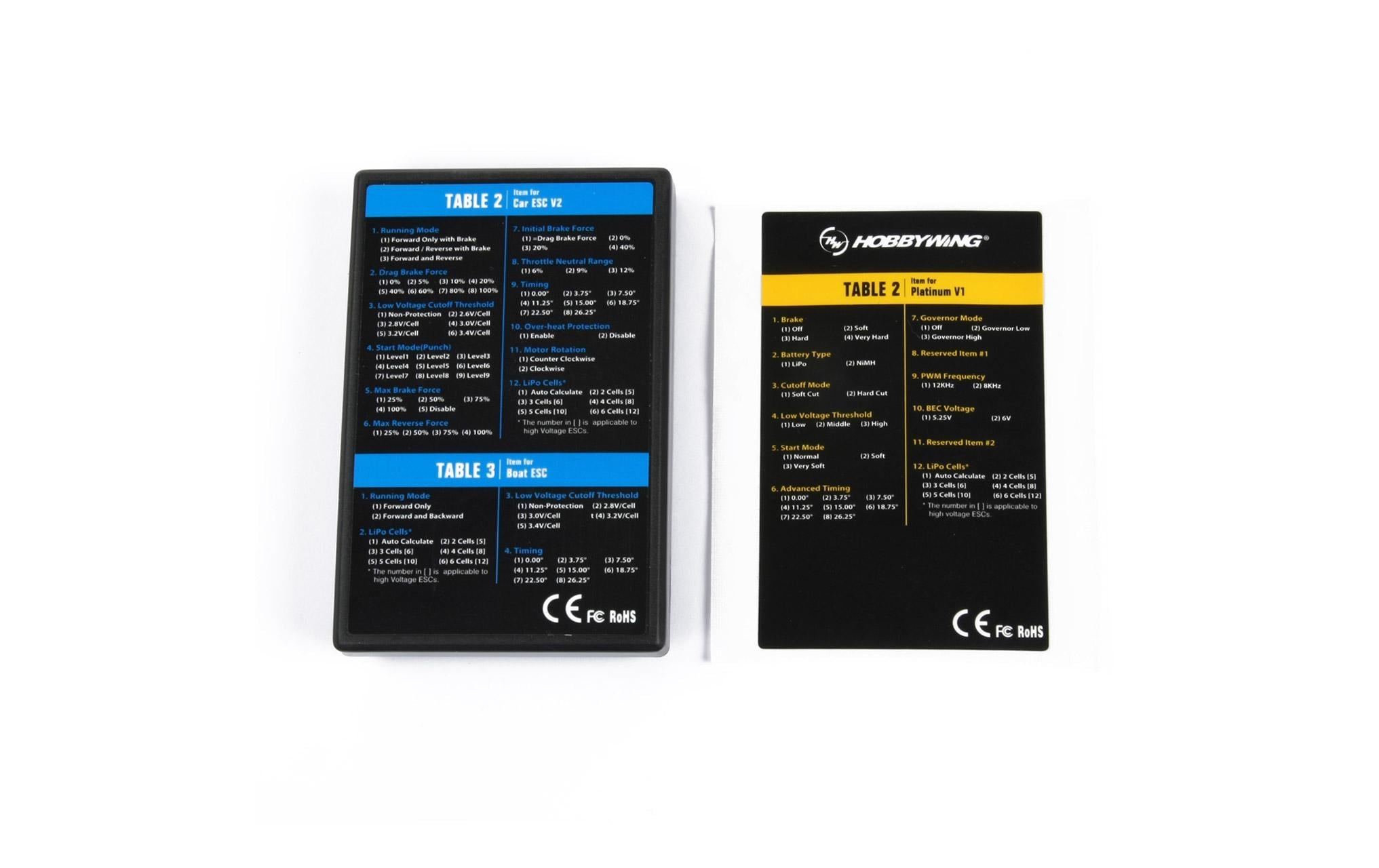Programmierkarte LEDLED Programbox für Hobbywing ESC