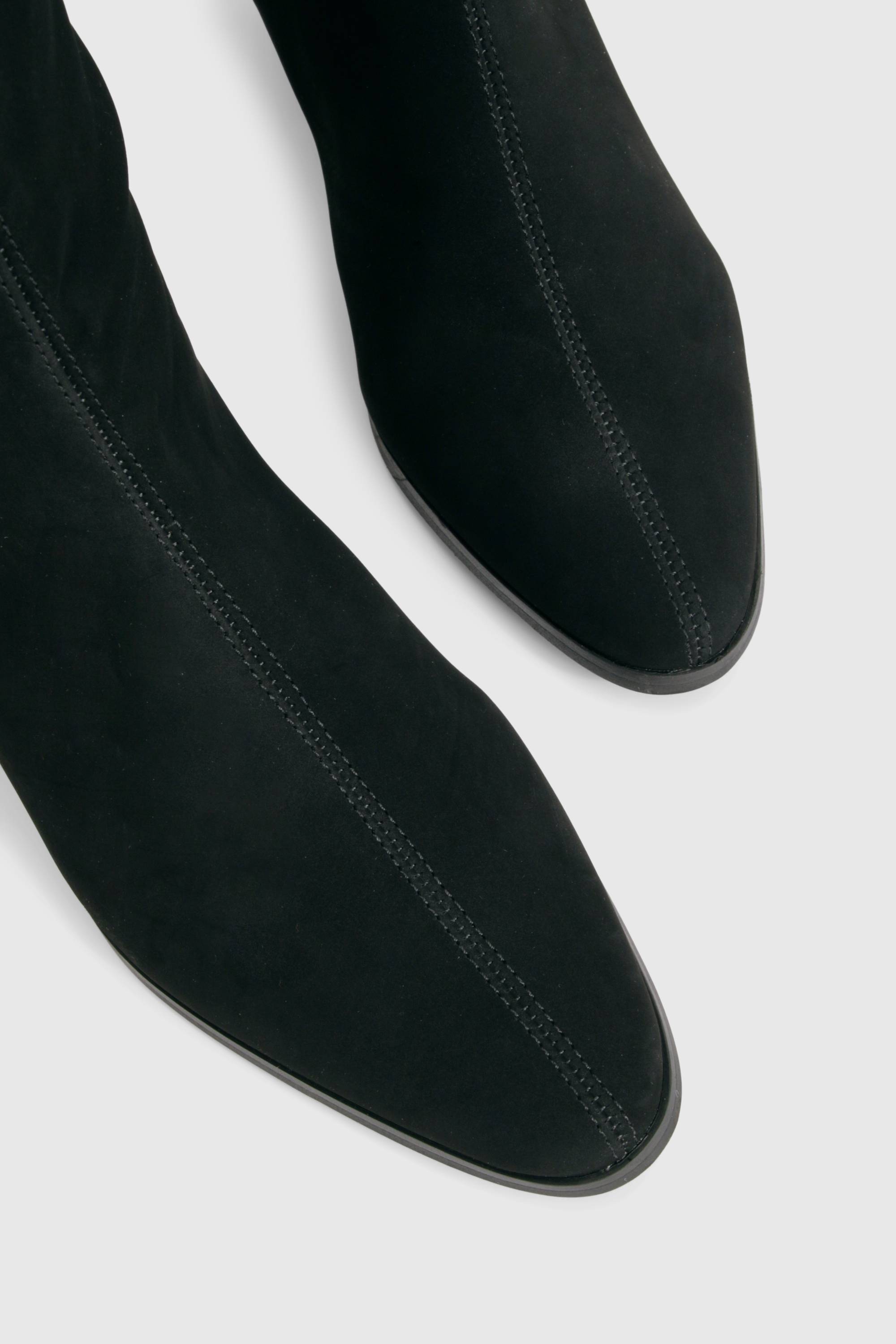 boohoo Bottes de cowboy western de jour, coupe large et épurée