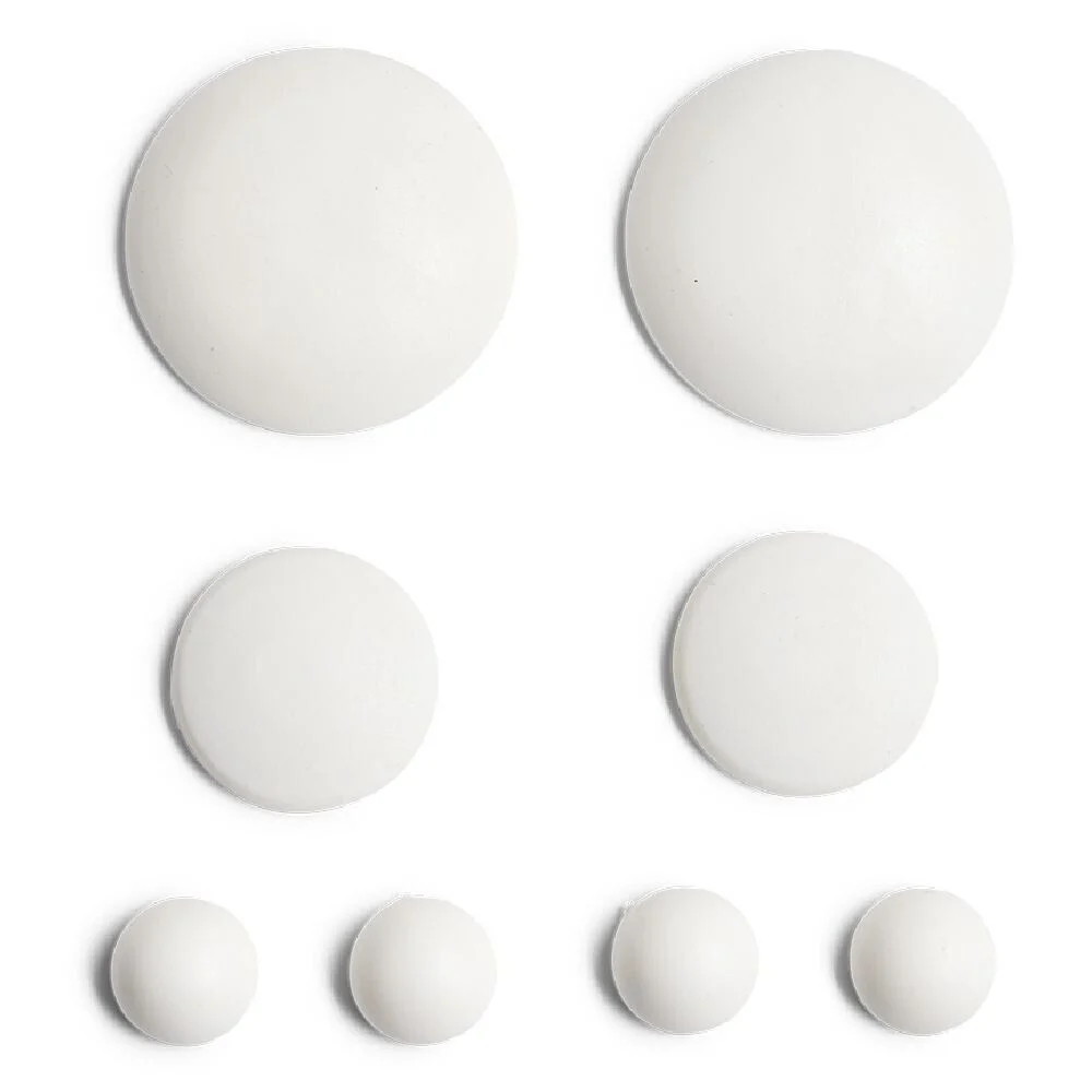 Lot de 8 butées adhésives plastique blanc