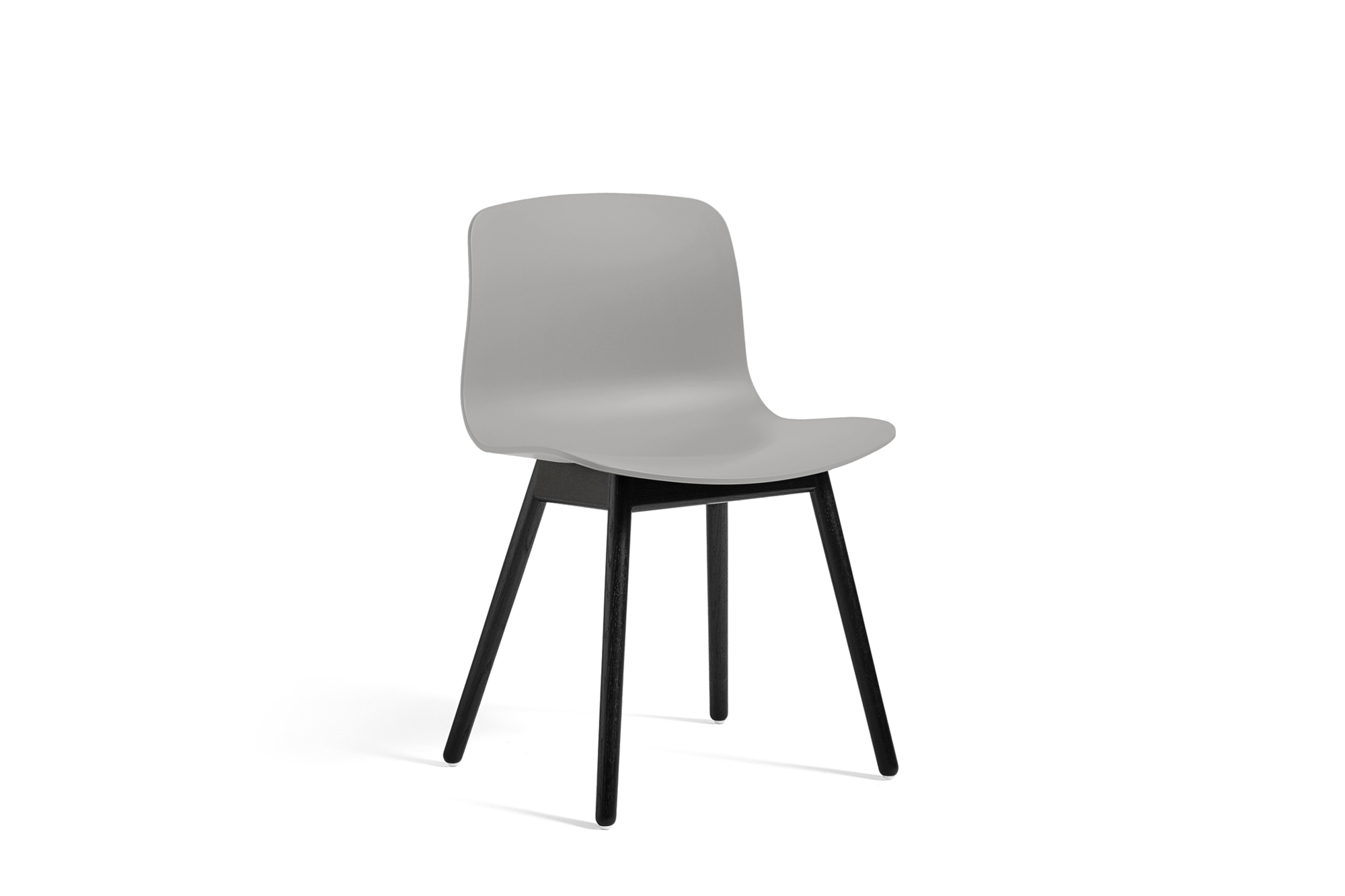 Eetkamerstoel AAC 12 zwart gelakt onderstel concrete grey