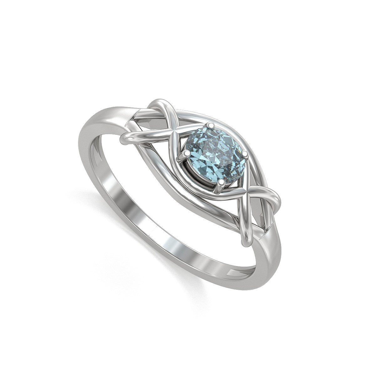 Bague ADEN Aigue-Marine sur Argent 925 1.870grs