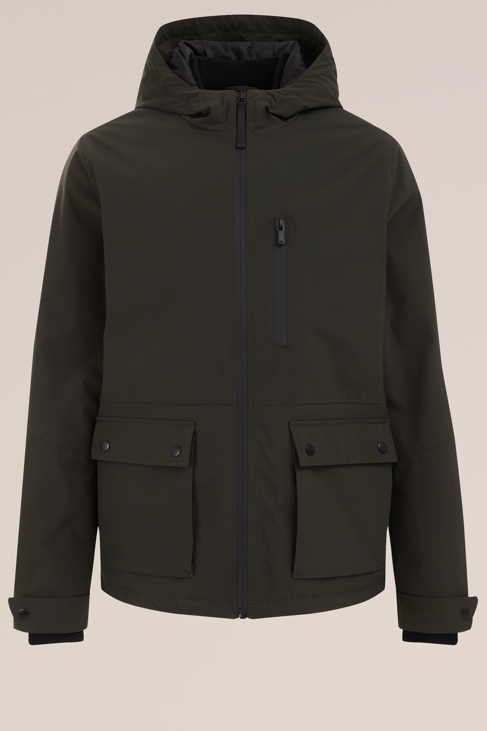 waterafstotend jack met capuchon WE Fashion Donkergroen