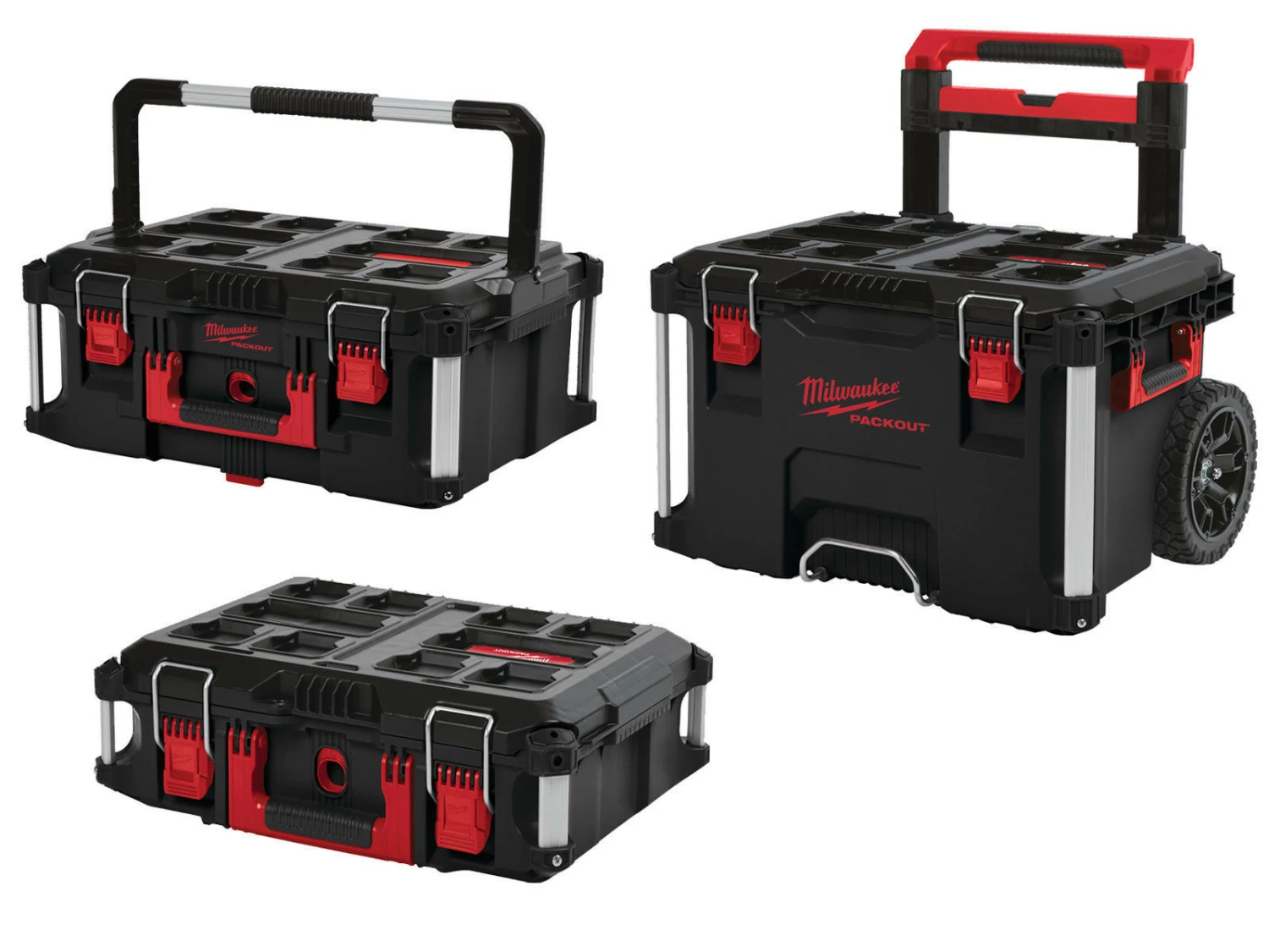 Milwaukee 4932464244 Packout 1   2   3 Opbergkoffer complete set