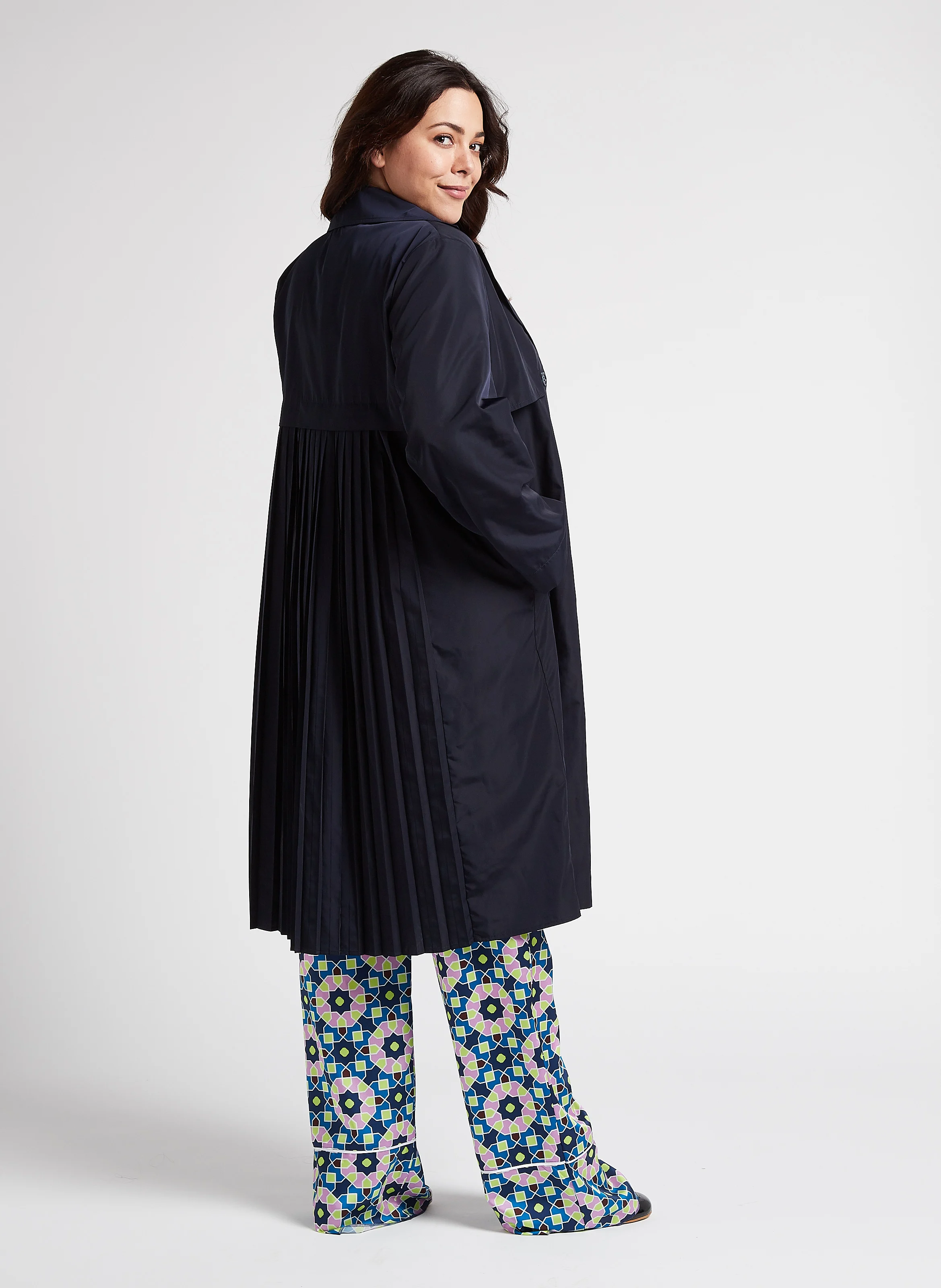 TARINA - Imperméable à col tailleur | Noir