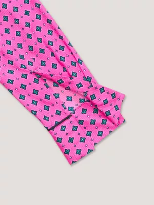 Camisa adaptável com estampa floral e lenço