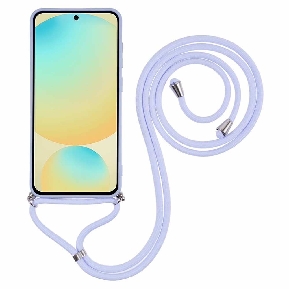 Samsung Galaxy S25 FE Necklace Gummi Case Hülle   Handykette (70cm) - Lila