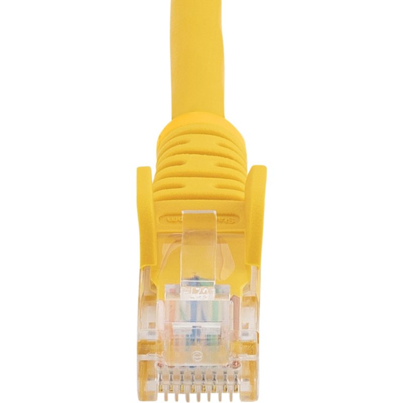 StarTech.com Câble réseau Cat5e UTP sans crochet de 2m - Cordon Ethernet RJ45 anti-accroc - M/M - Jaune
