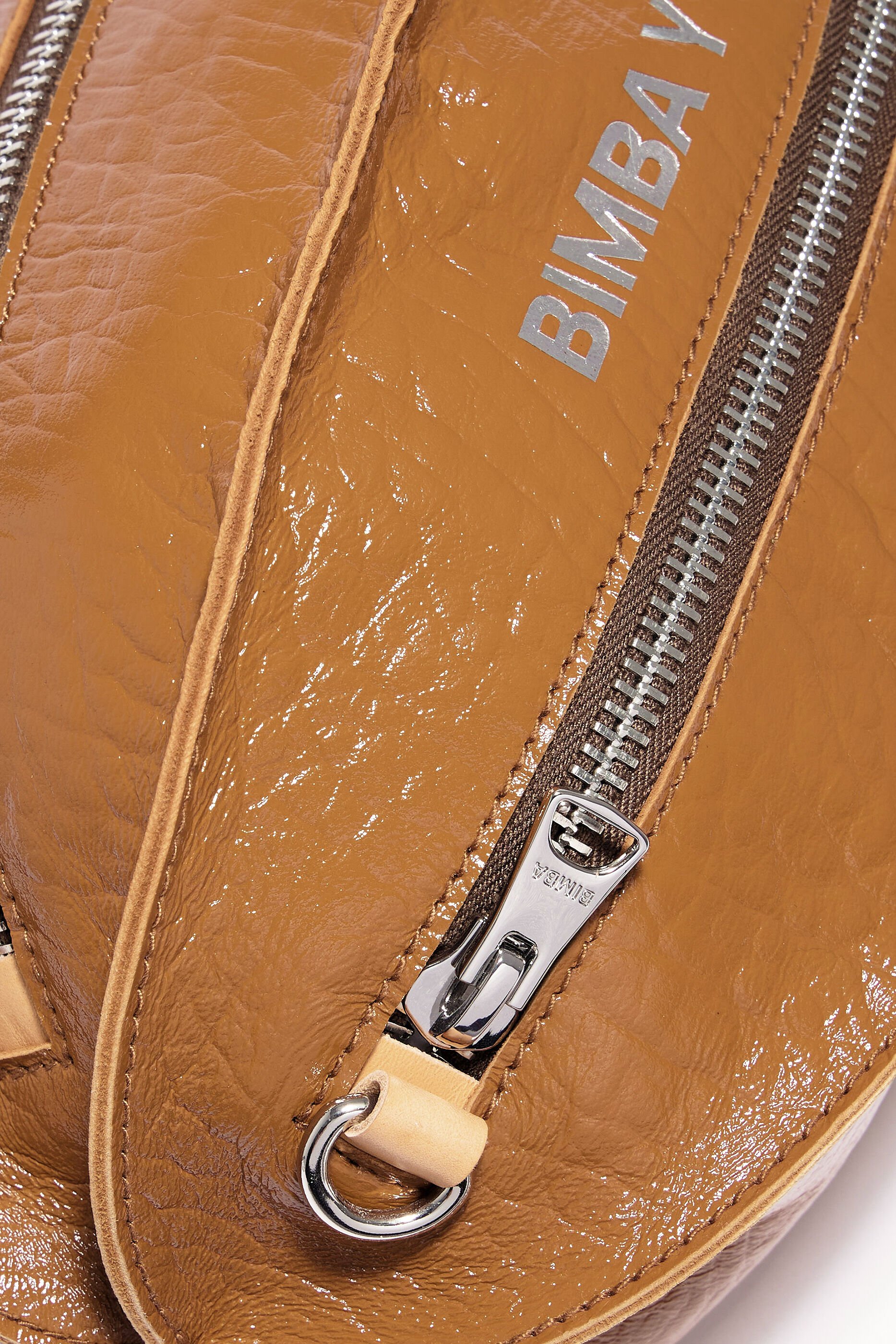 Bolsa grande de couro marrom para bolas