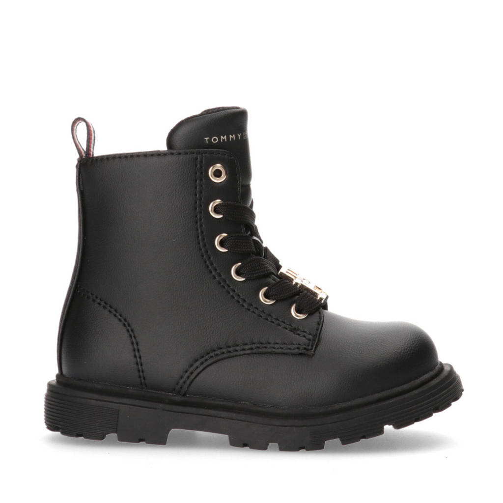 Tommy Hilfiger veterboots zwart