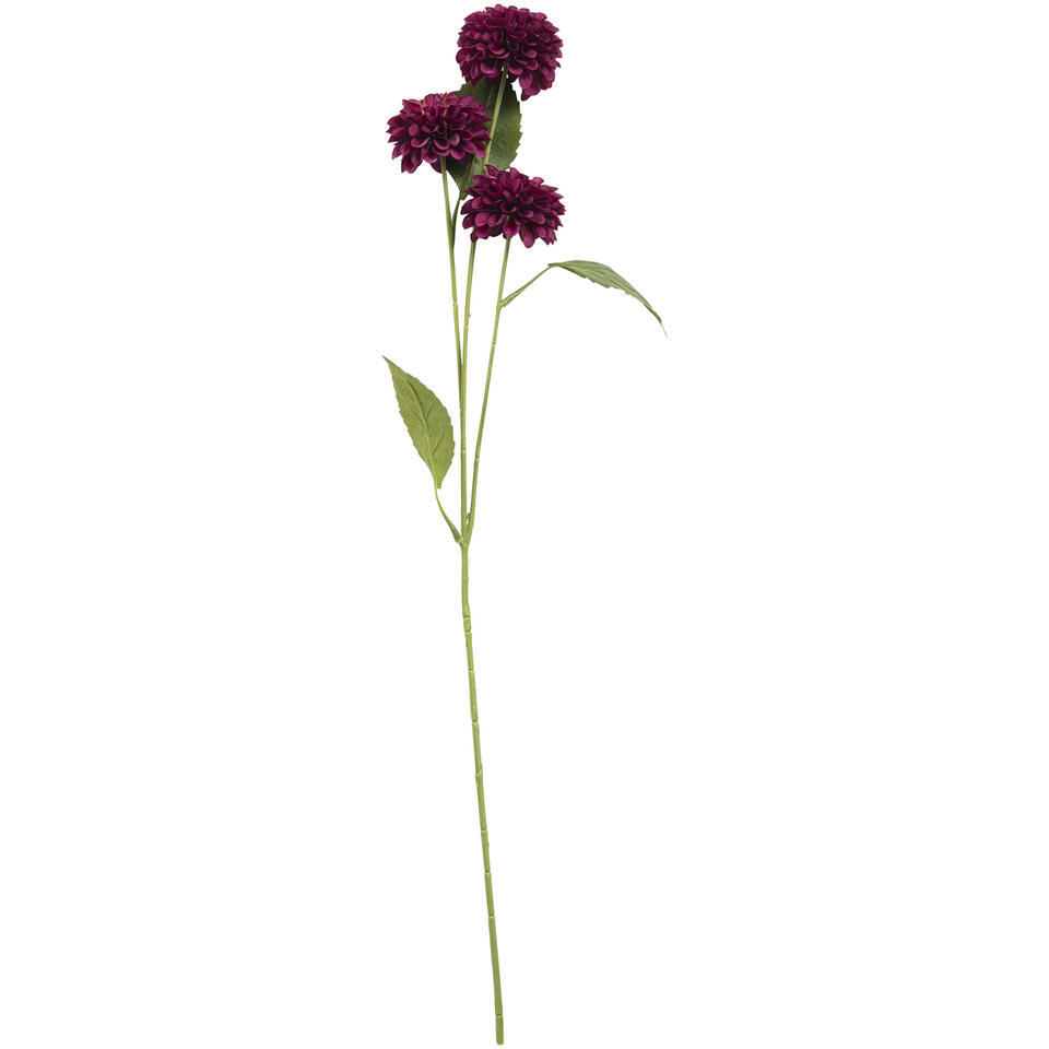 Kunstbloem Dahlia Pompom Bordeaux
