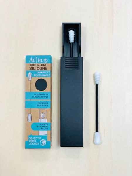 Act'éco Coton-tige en Silicone Réutilisable - Noir 1