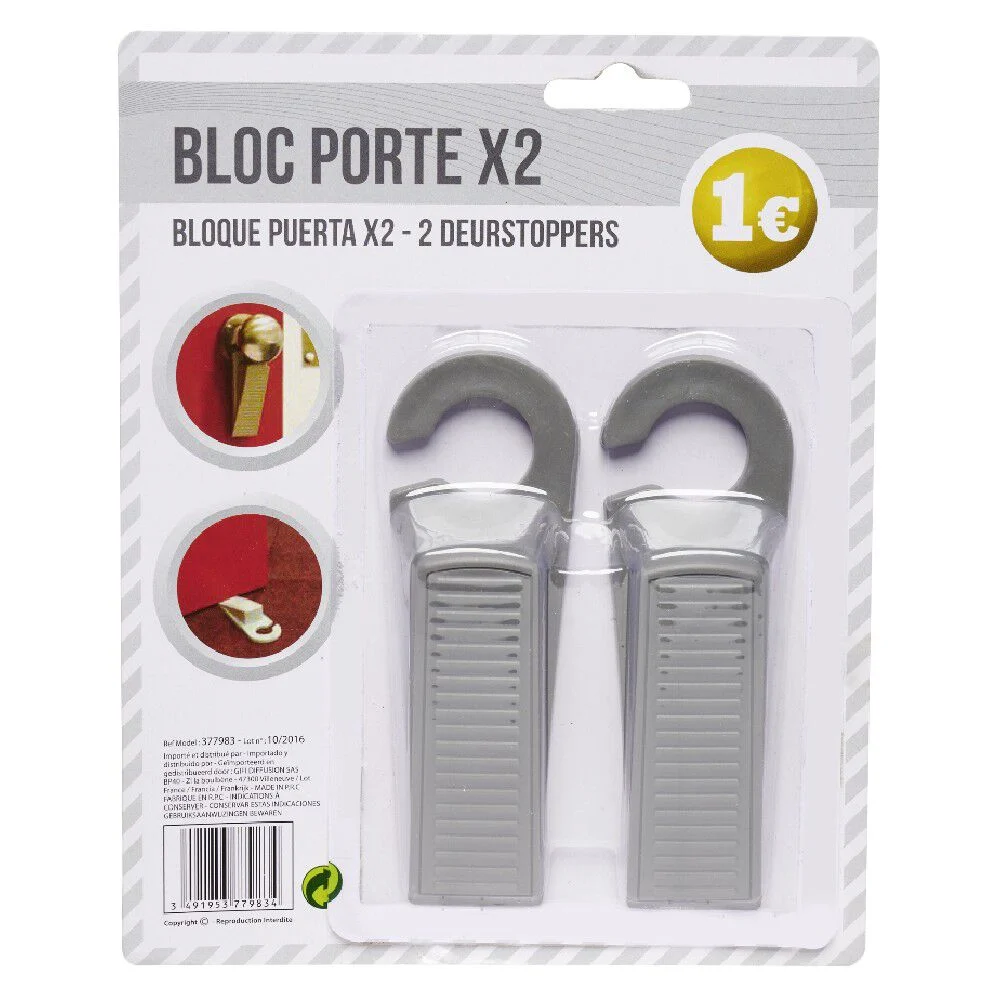 Bloc porte x2 avec crochet