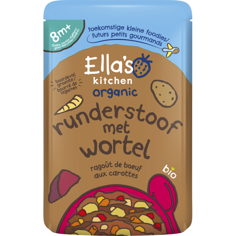 Ella's kitchen Hartverwarmende runderstoof 8m+ bio