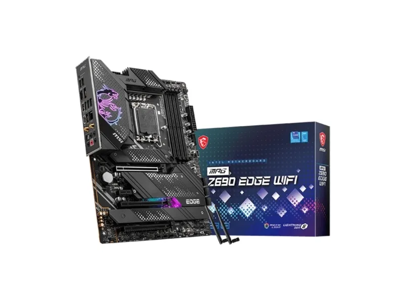[OUTLET] - MSI MPG Z690 EDGE WIFI - Bundkort - ATX - LGA1700 sokkel - Z690 Chipset - USB-C Gen2, USB 3.2 Gen 1, USB 3.2 Gen 2, USB-C Gen 2x2 - 2.5 Gigabit LAN, Wi-Fi 6, Bluetooth - onboard grafik (CPU påkrævet) - HD Audio (8-kanaler)