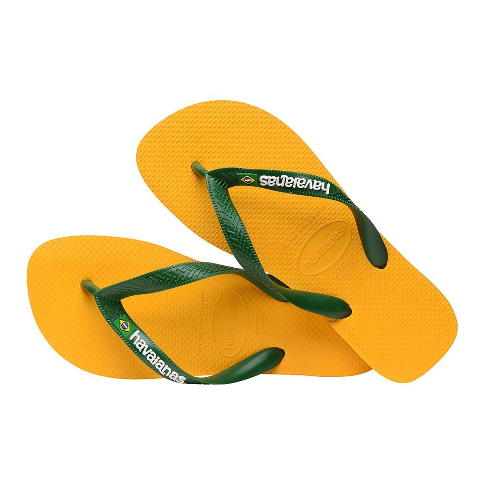Havaianas BRASIL LOGO - Tongs pop yellow
