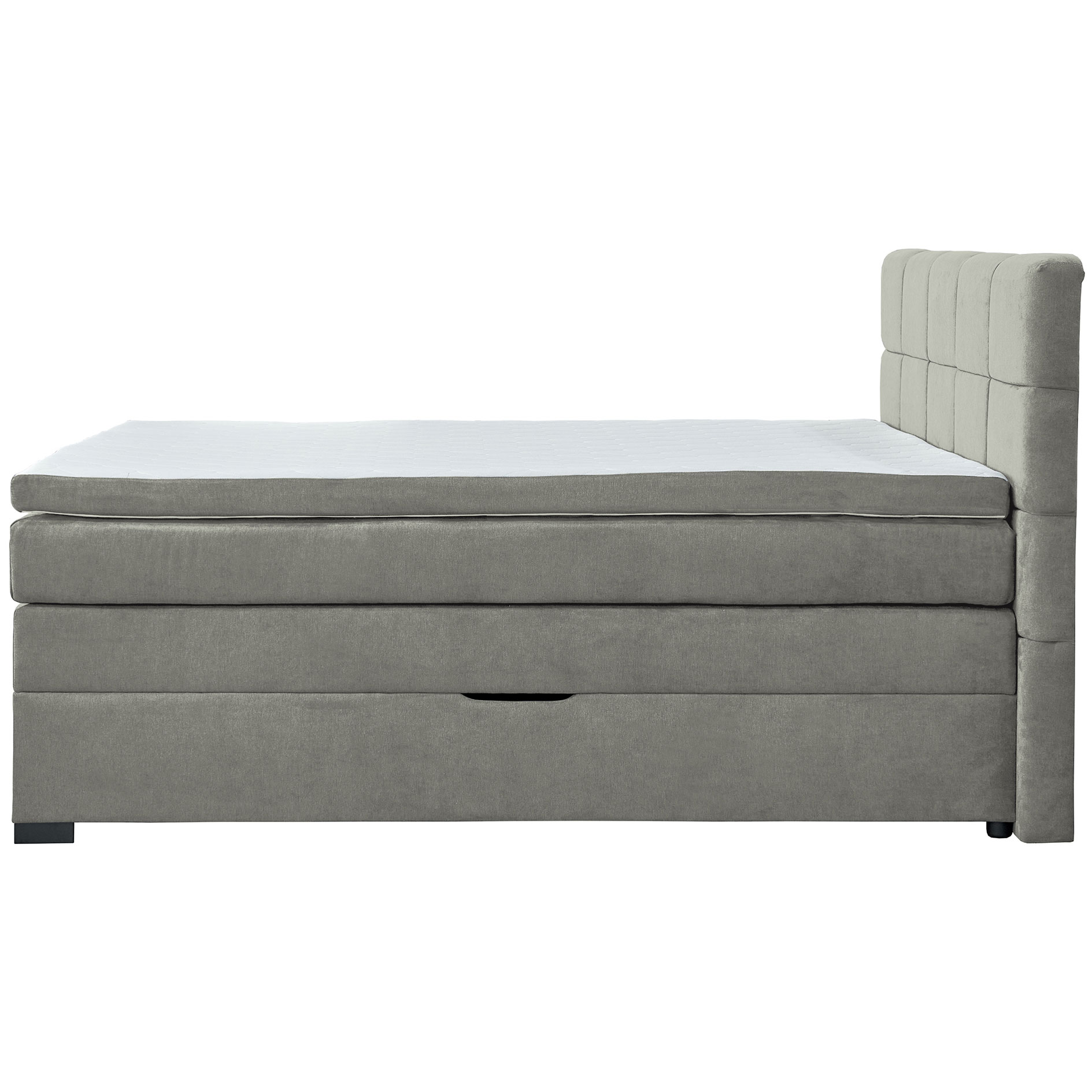 Boxspringbett - grau - mit Topper - H2 - 180x200 cm
