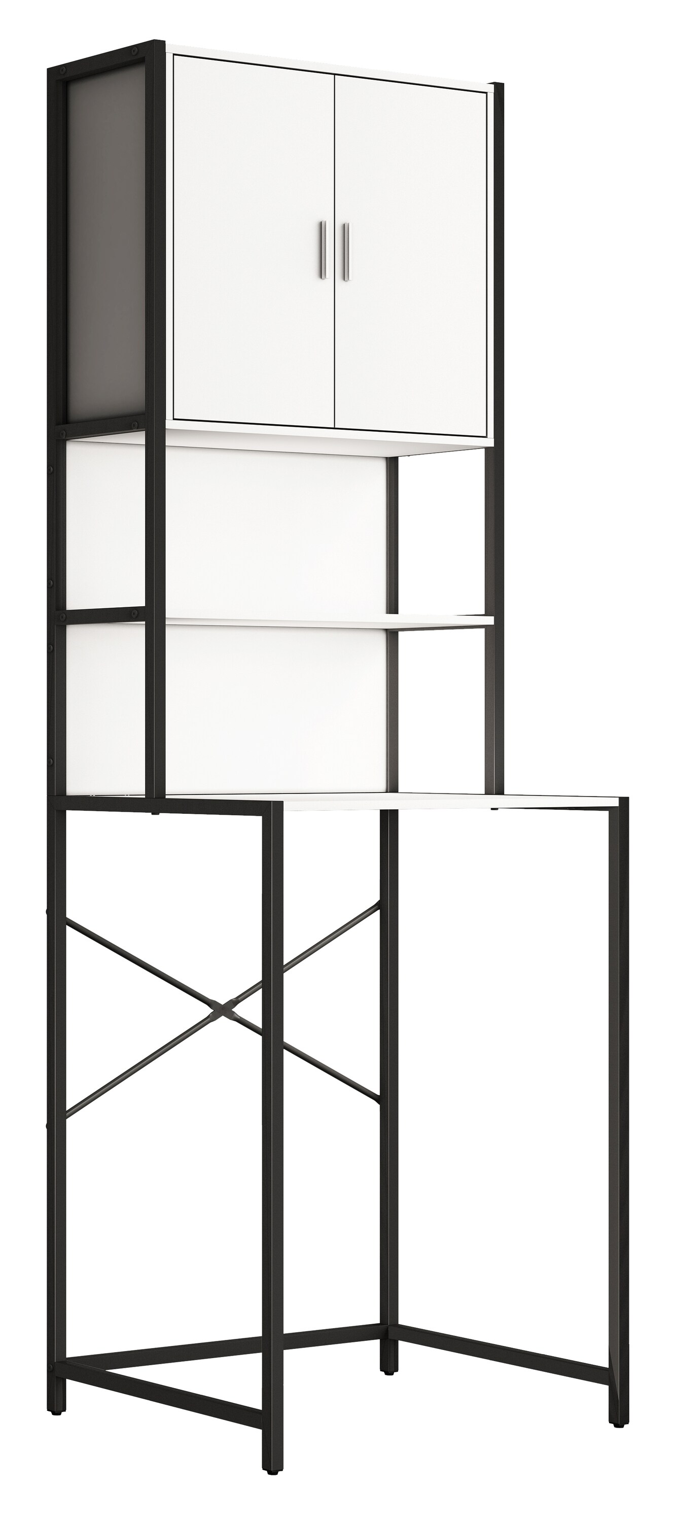 VCM Metall Überbauschrank Waschmaschine Überbau Schrank Waschmaschinenschrank Edino