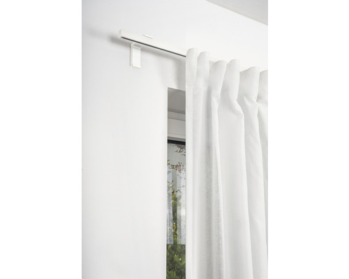Smart Profile gordijnrailset, enkele rail, wit, 120 cm