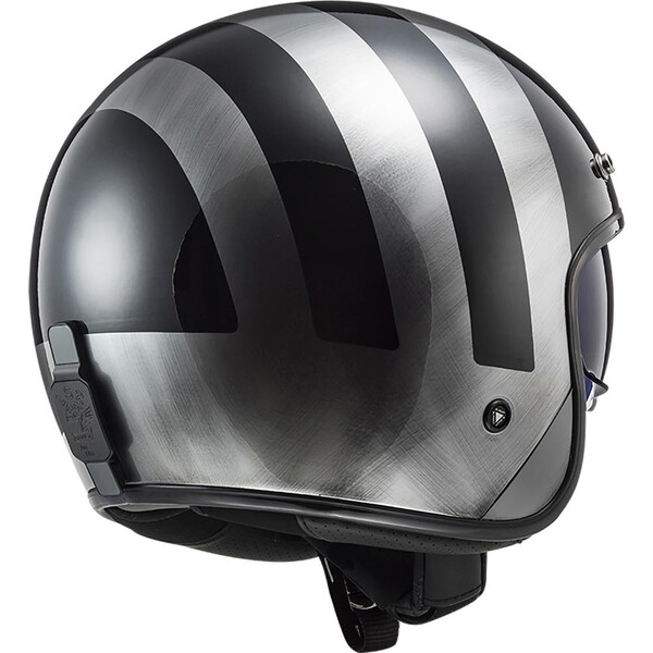LS2 - Casque OF601 Bob II Lines Noir / Argent / Brillant