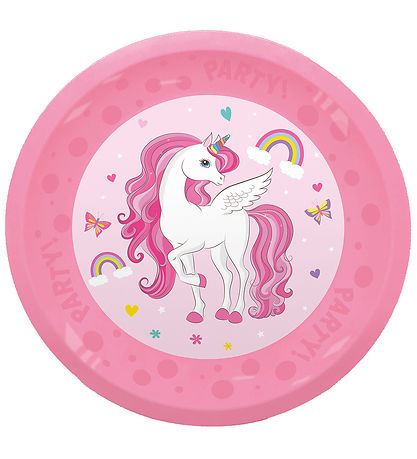Decorata Party Kunststoffteller - 4er-Pack - 21 cm - Unicorn Rai