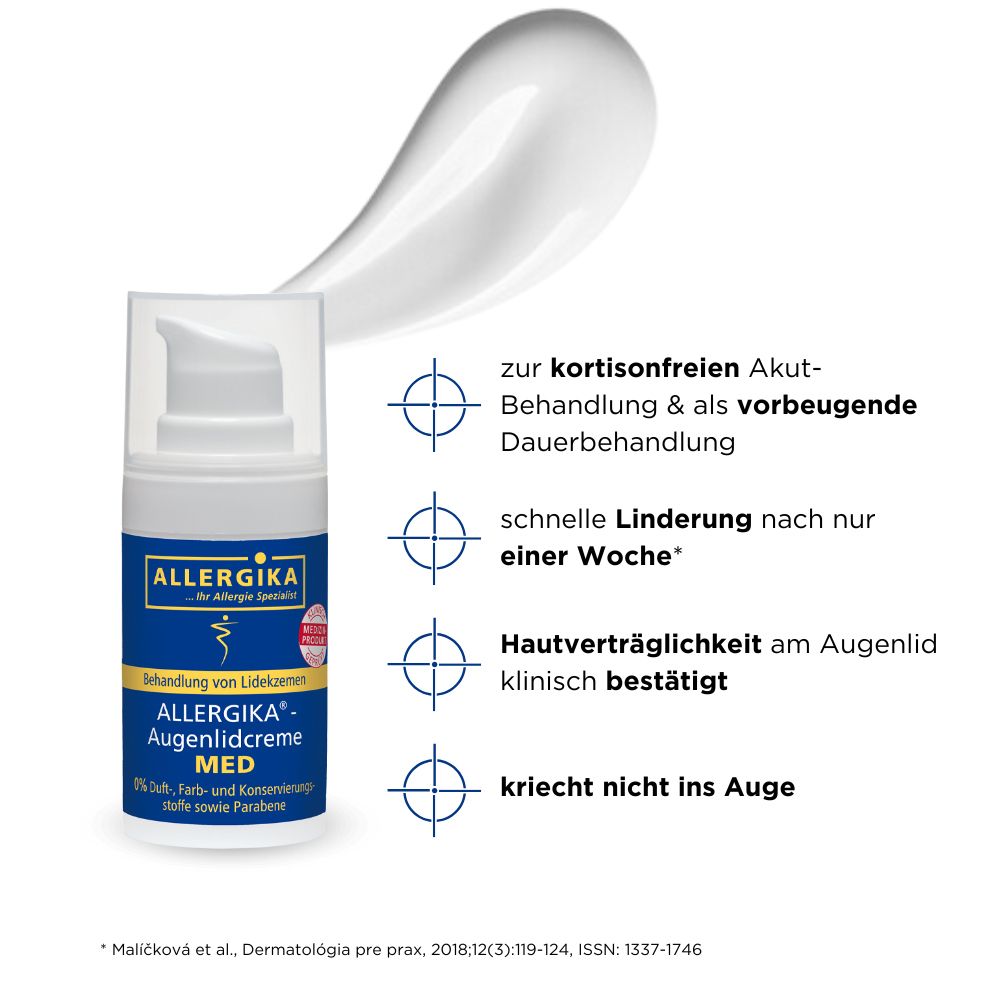 ALLERGIKA® Augenlidcreme MED - Jetzt 2 Euro sparen mit code ,,allergika2''