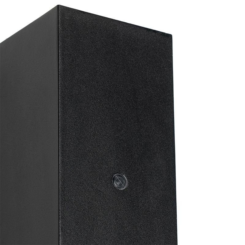 Wandlamp zwart 2-lichts IP44 met schemersensor - Baleno II