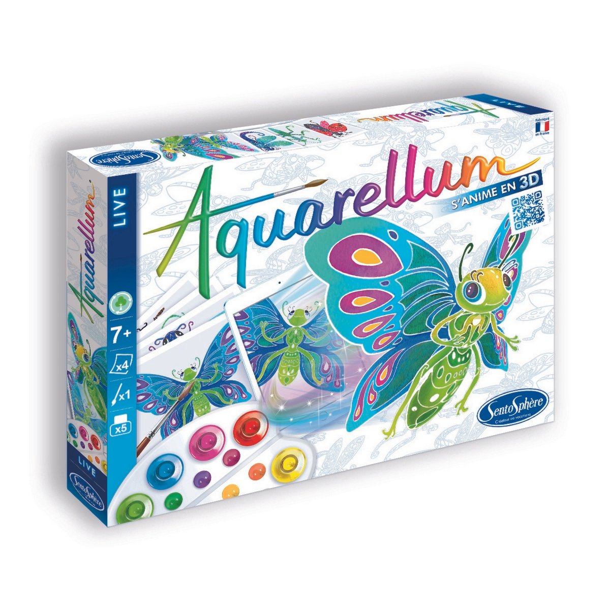 Coffret de peinture Aquarellum Live - Insectes