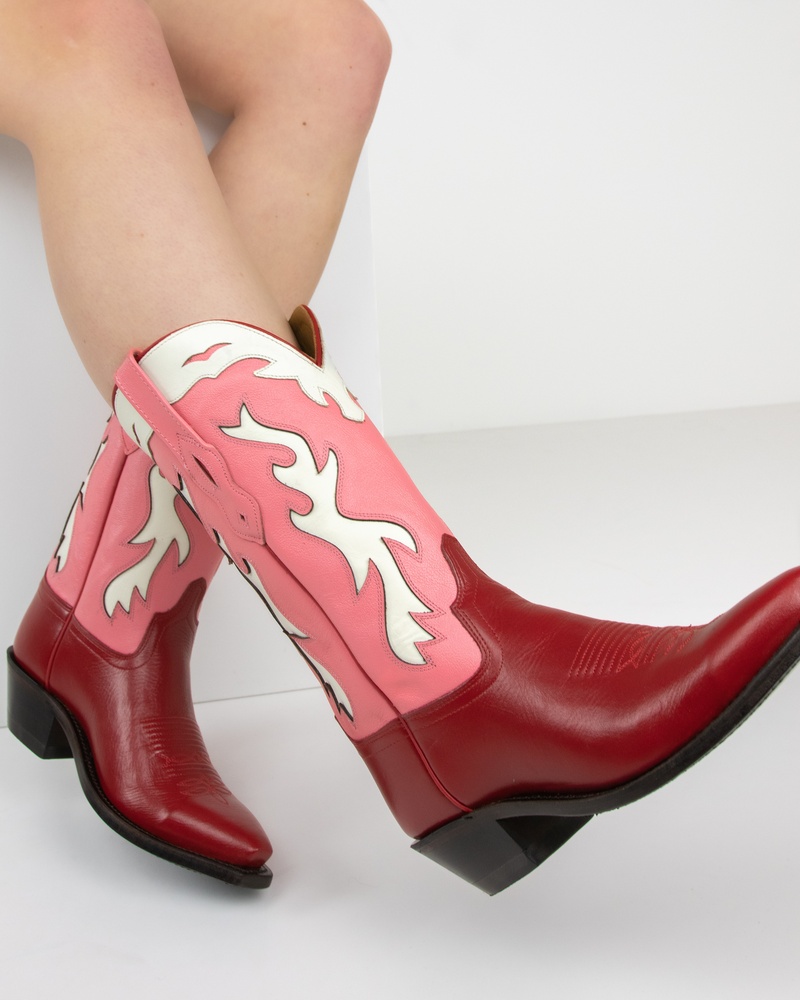 Bootstock Velvet Cake Cowboylaarzen  - rood