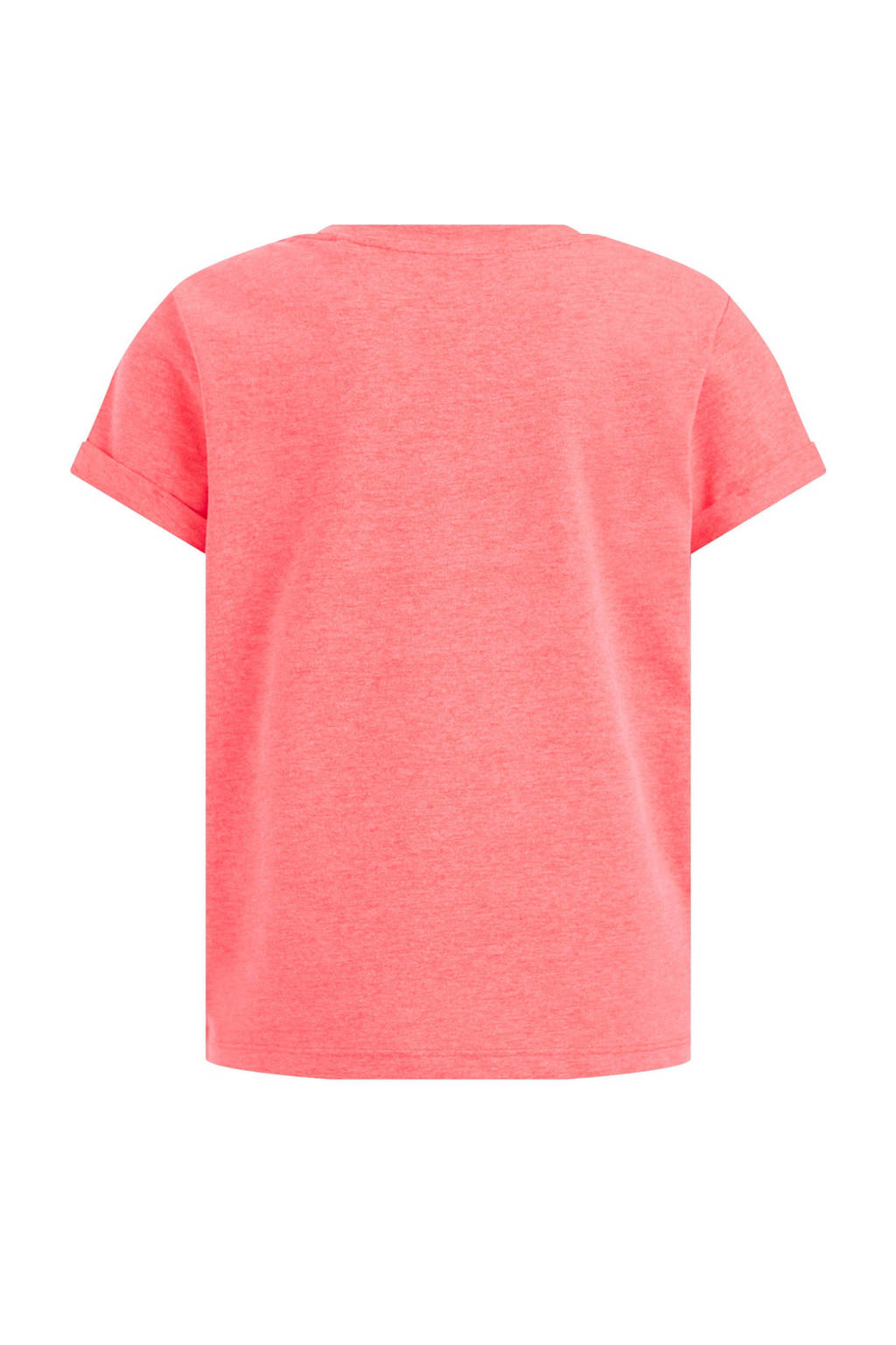 WE Fashion T-shirt van polyester roze