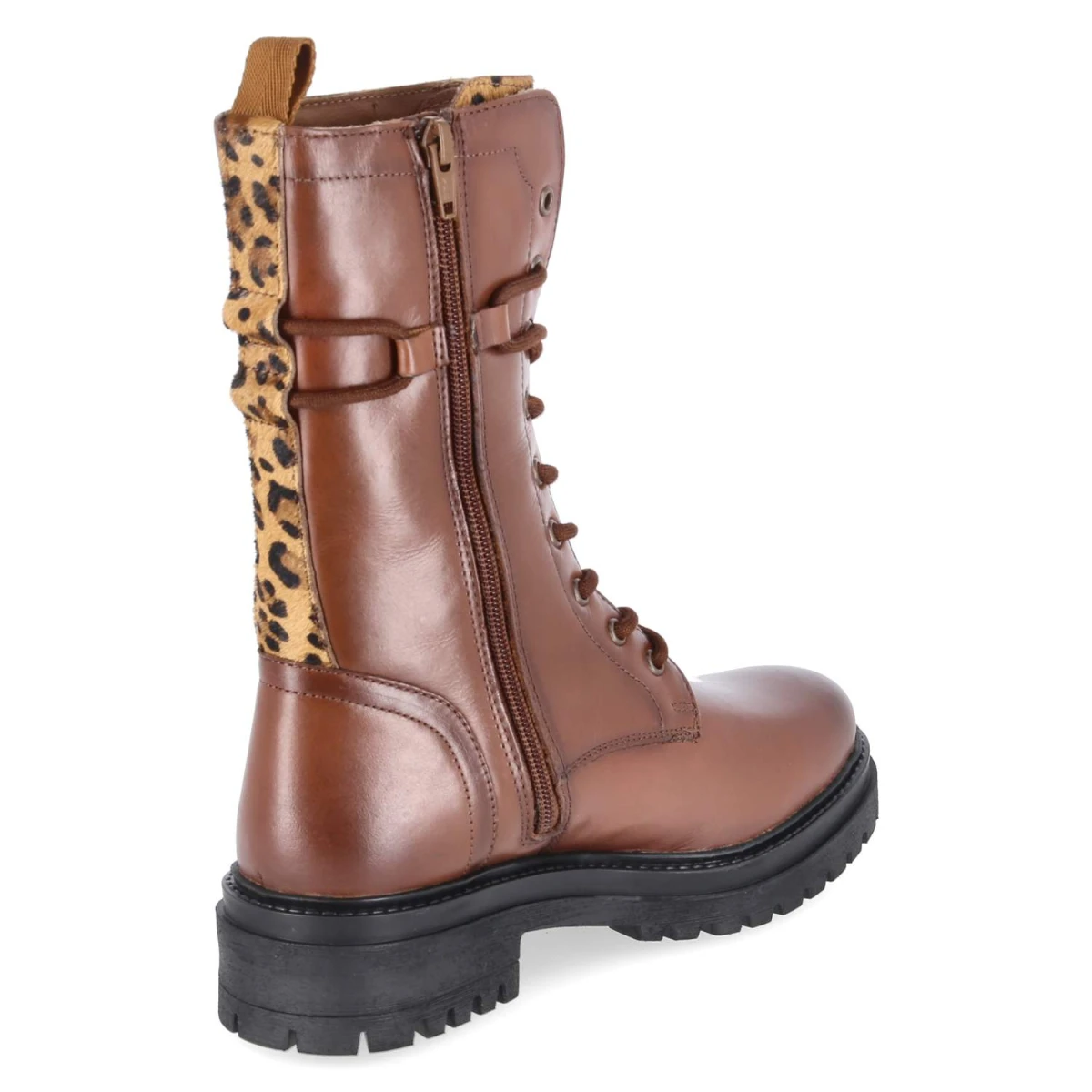 BullboxerSchnürstiefel - Cognac/Leopard