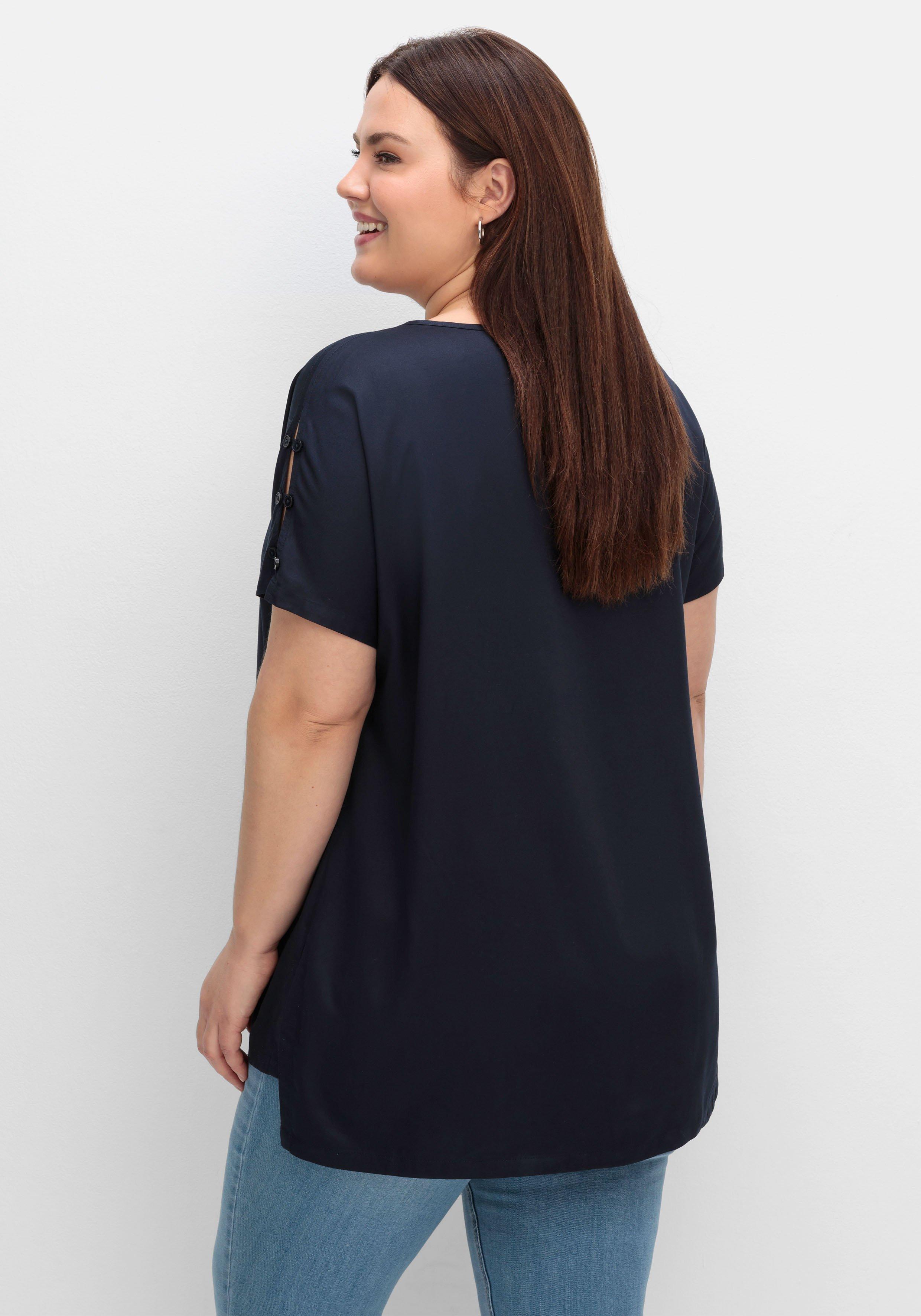 Oversize-Tunika mit geschlitztem Ärmel