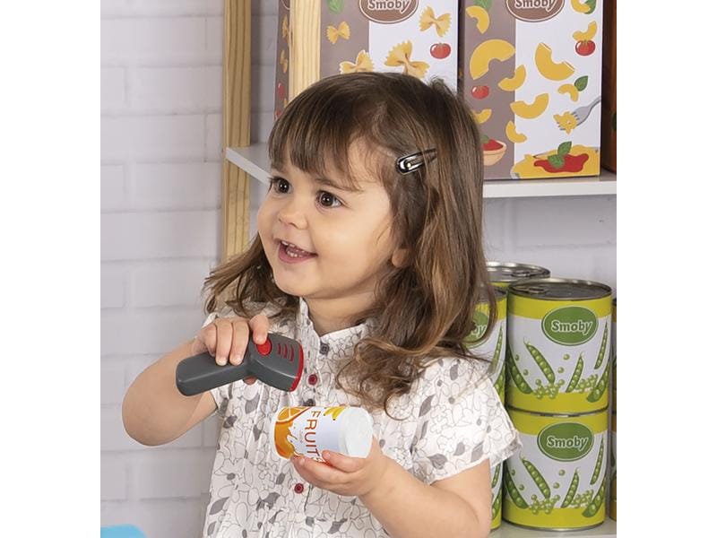 Smoby Elektronische Supermarktkasse XL Spielkasse mit Licht- und Soundgeräuschen sowie viel Zubehör