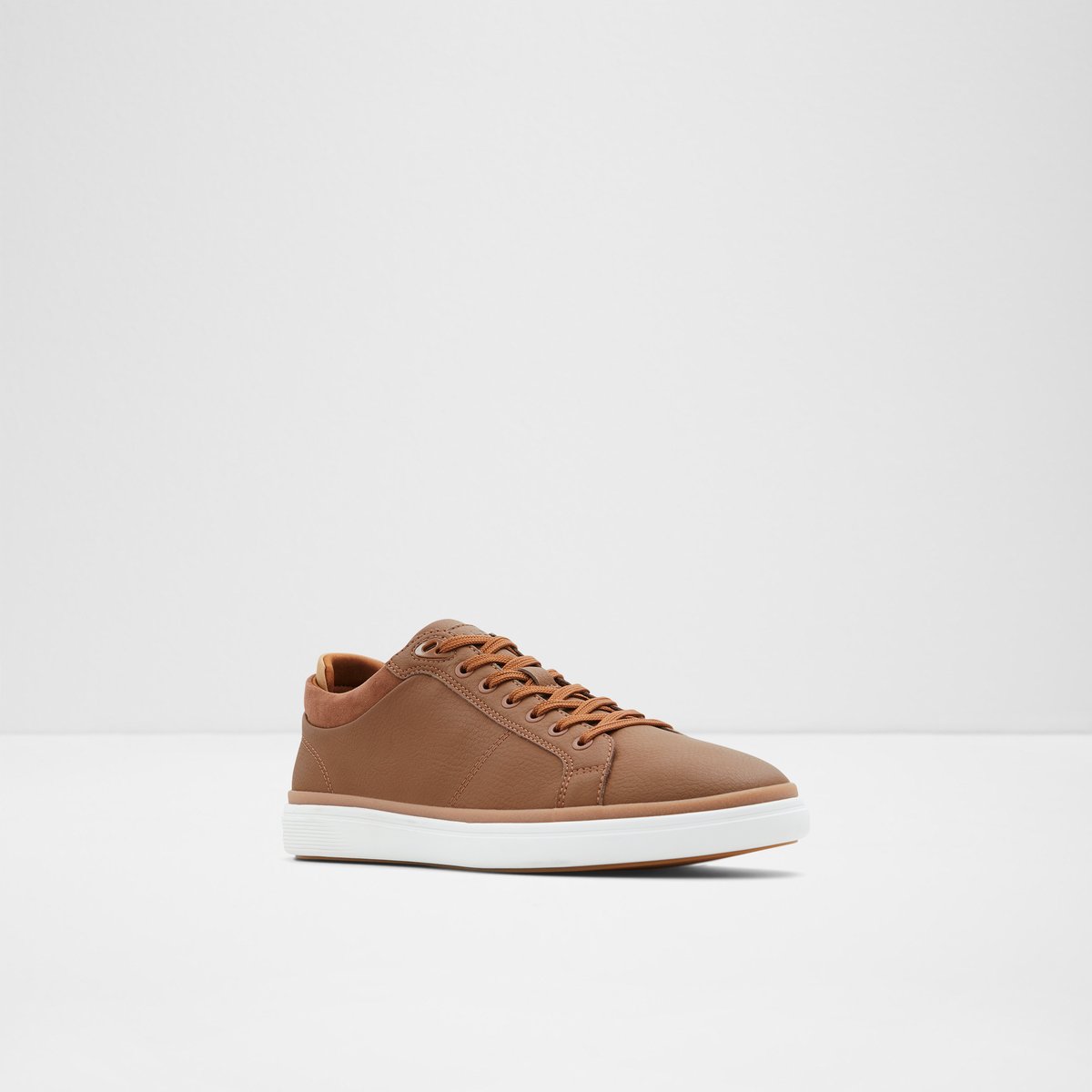 Finespec Cognac Synthetic Smooth Men Low top