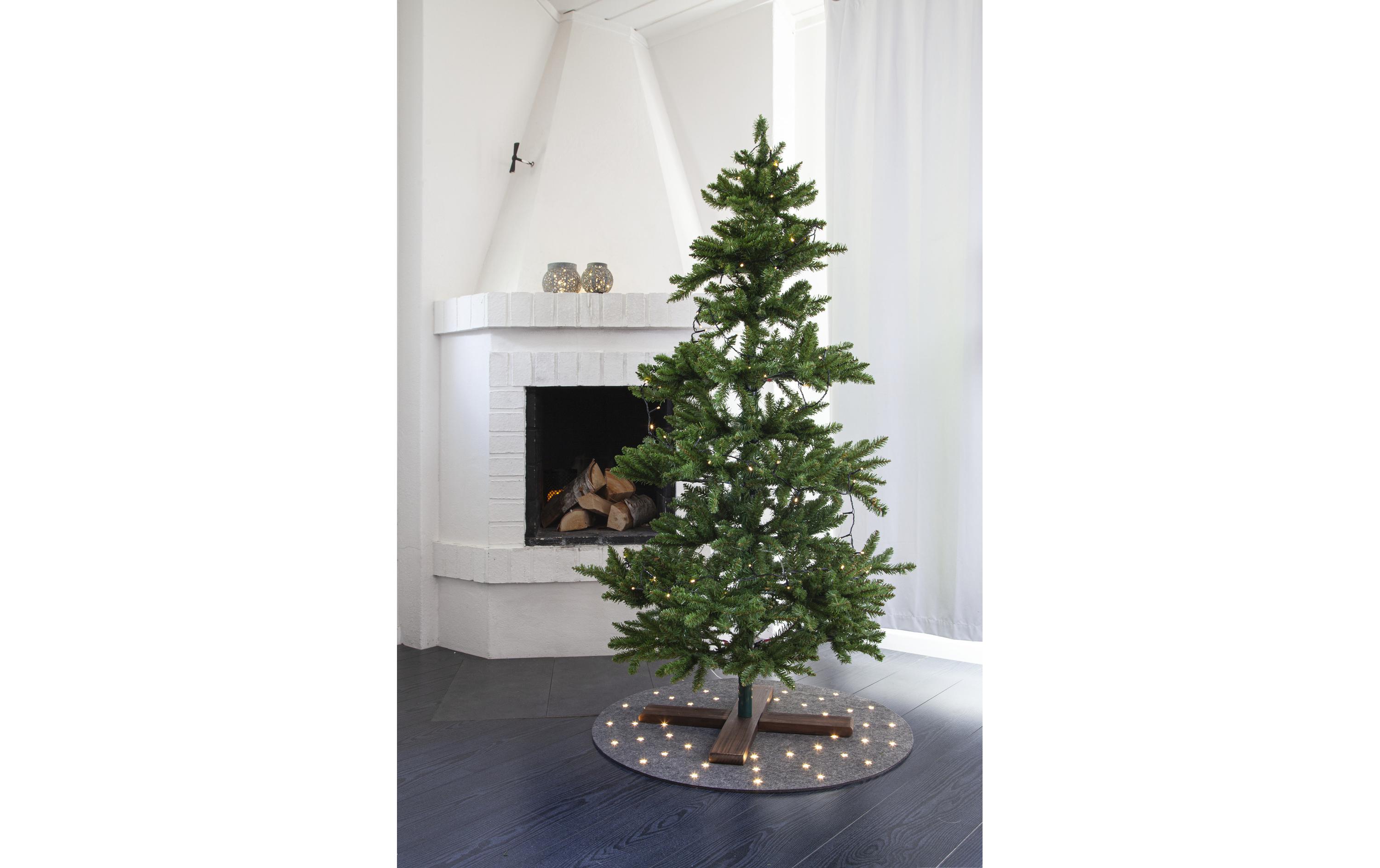 Baumdecke Granne 48 LED, 80 cm, GrauBeleuchtete Weihnachtsbaum-Matte